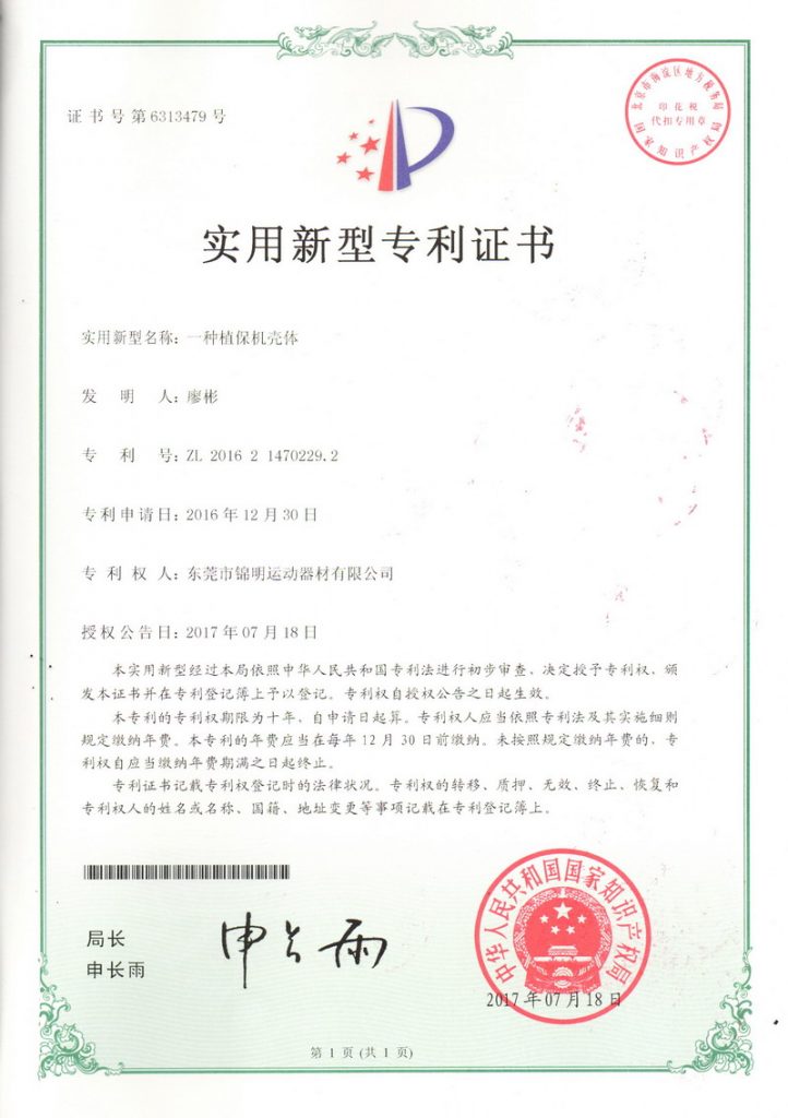 Patent Certificate 07